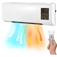 Chauffage et climatiseur mural 2 en 1 – Puissance 2000W – Mode thermostatique – Minuterie 0-6h – Faible bruit pour sommeil calme