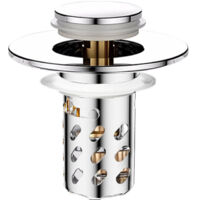 Bonde de lavabo universelle pop-up, bouchon évier cuisine & baignoire, filtre de vidange anti-colmatage, diamètre 28-40mm