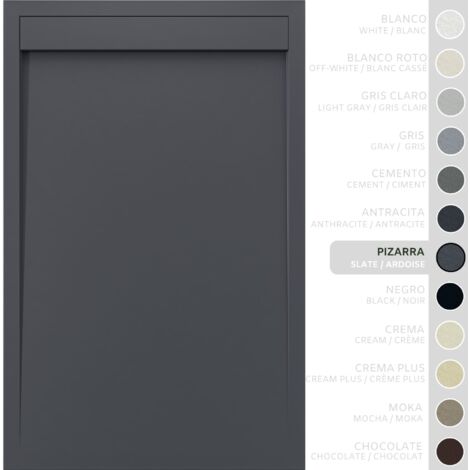 SOULHOME Piatto doccia- Resina -Gel Coat -Texture liscia/pietra -Antiscivolo -Colore Ardesia - 190x90- Extra piatto 3cm. Design minimalista (1/5)