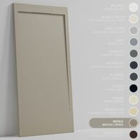 SOULBATH Piatto Doccia Ultra Sottile Antiscivolo – Resina Gel Coat - Finitura Liscia/Pietra – MOKA - 130X70 - Griglia integrata in tinta