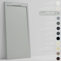SOULBATH Piatto doccia- Resina -Gel Coat -Texture liscia/pietra -GRIGIO CHIARO - Antiscivolo - 120X70- Extra piatto 3cm- Design elegante