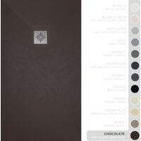 SOULBATH Piatto doccia- Resina -Gel Coat -Texture liscia/pietra -Antiscivolo -Colore Cioccolato - 120X75- Extra piatto 3cm. Standard