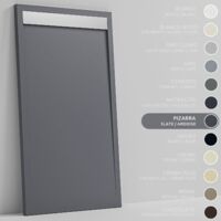 SOULHOME Piatto doccia- Resina -Gel Coat -Texture liscia/pietra -Antiscivolo -Colore Ardesia - 180X70- Extra piatto 3cm. Griglia Inox