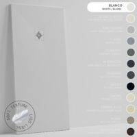 Piatto doccia- Resina -Gel Coat -Texture Liscio Seta -Antiscivolo -Colore Bianco - 150X70- Extra piatto 3cm. GRIGLIA STESSO COLORE