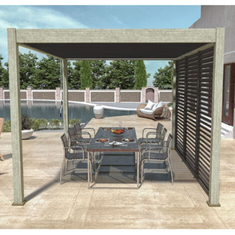 Pergola bioclimatica SANTA 5m x 3m Grigio antracite | Leroy Merlin