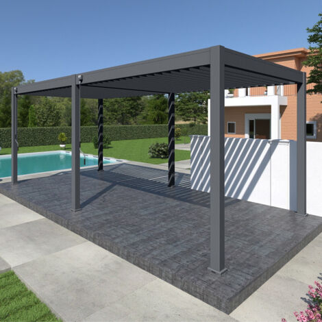 Pérgola bioclimática autoportante Ombrea VS 3x6M - Antracita