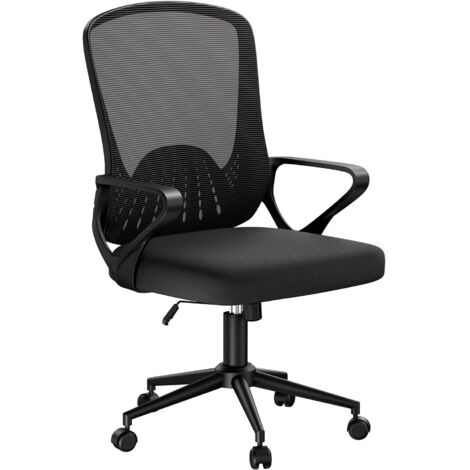 Sedia Da Ufficio Senza Braccioli In Rete Nera – Regolabile In Altezza, Ergonomica, Salvaspazio Per Piccoli Ambienti