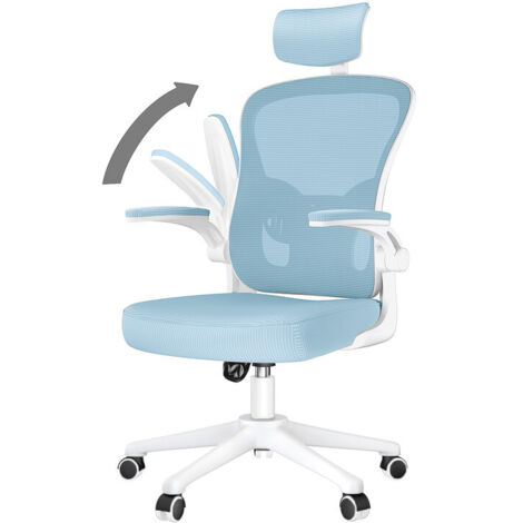 Sedia da ufficio ergonomica con braccioli pieghevoli a 90
