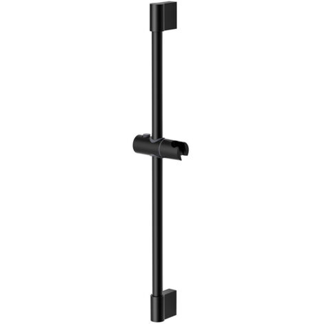 Barre de Douche 65 cm Barre de Douche avec Support de Douchette Barre Douche en Acier Inoxydable Universelle, Noir