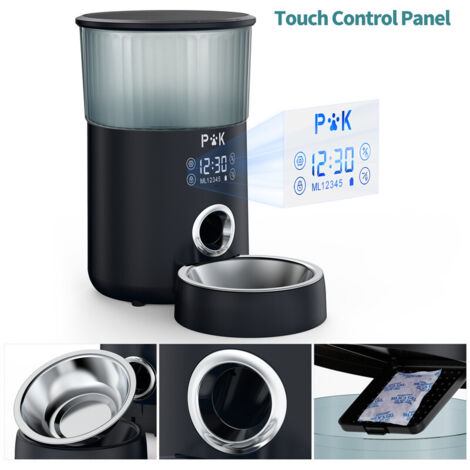 Test distributeur croquettes automatique 4L noir avec minuterie