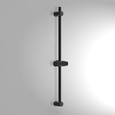 Auralum Max Barre de Douche Réglable, Barre Douch Acier Inoxydable 57cm Avec Support Réglable en Hauteur et en Angle, 71cm de Hauteur Totale, Noir