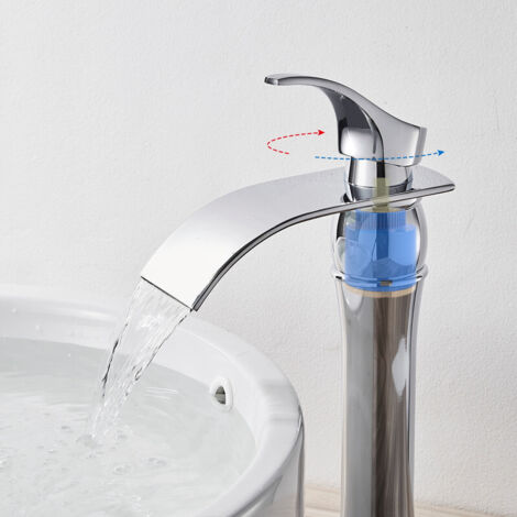 AURALUM MAX 2pcs Mitigeur Lavabo Cascade Robinet pour Lavabo et Vasque Salle de Bain Haute Bec
