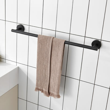 Cecipa MAX Porte-serviettes de Salle de Bain - Porte-serviettes Noir en Acier Inoxydable 304 - Porte-serviettes Unipolaire Adapté pour Salle de Bain (1/5)