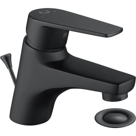Cecipa – Mitigeur de lavabo noir mat en cuivre – Hauteur 121mm – Débit 6 l/min à 3 bar – Installation facile 35-38mm – Pour chauffe-eau instantanés (1/5)