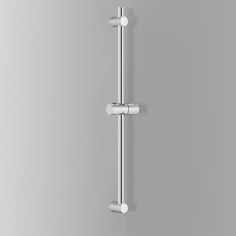 Auralum Max Barre de Douche Réglable, Barre Douch Acier Inoxydable 57cm Avec Support Réglable en Hauteur et en Angle, 71cm de Hauteur Totale, Chromé