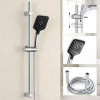 LONHEO MAX Barre de douche avec douchette à main 3 jets Douchette réglable Système de douche en acier inoxydable chromé