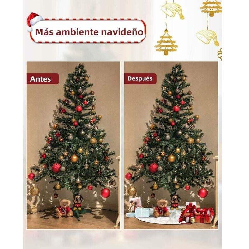 Guirlande Perles Sapin Noël 5 M - Déco Rouge/or/argent Pour Couronne, Fenêtre, Bricolage