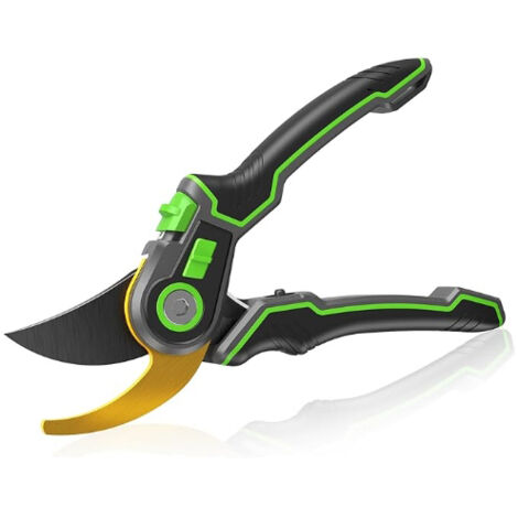 Garden Pruning Shears SK5 High Carbon Steel Blade Garden Shears for Fresh Wood Up to Max 22mm Diameter with Sector Safety Lock for Plants and Flowers