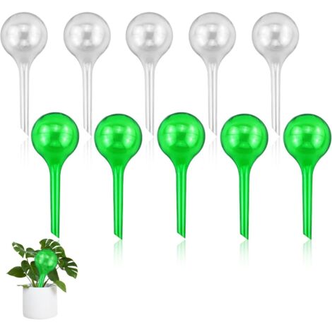 10 Pièce Globes d'Arrosage, Automatique Bulbes d'Arrosage Goutte à Goutte Bulbes pour d'Arrosage Automatiqulantes Arroser des Globes pour Arrosage Plante Interieur Fleurs Jardin