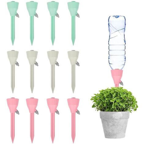Irrigation Goutte à Goutte Kit, 12Pcs Arrosage Plantes Automatique avec Vannes arrosages automatiques réglables Goutte à Goutte Bouteille pour Les Plantes d'intérieur et d'extérieur (1/5)