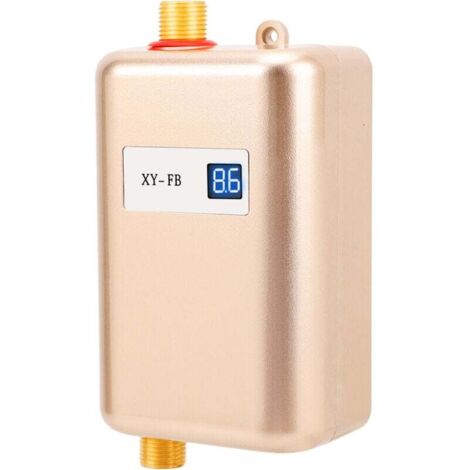 Mulcort Chauffe-eau instantané 220V 3800W Mini chauffe-eau électrique sans réservoir salle de bain cuisine lavage avec écran LCD pour douche salle de bain cuisine lavage (1/4)