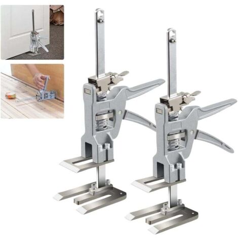 Lot de 2 leviers à main économes en travail, bras avec échelle, régulateur de hauteur pour carreaux en céramique, bras de saut de laboratoire, outil de levage manuel en acier (1/4)