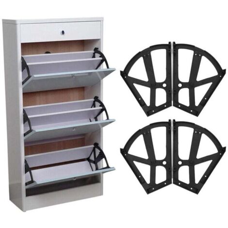 4 Pièces Chaussures charnières Tiroir Cabinet Charnières En Raccords De Remplacement pour Cuisine Salon Armoire De Rangement Chaussures (1/4)