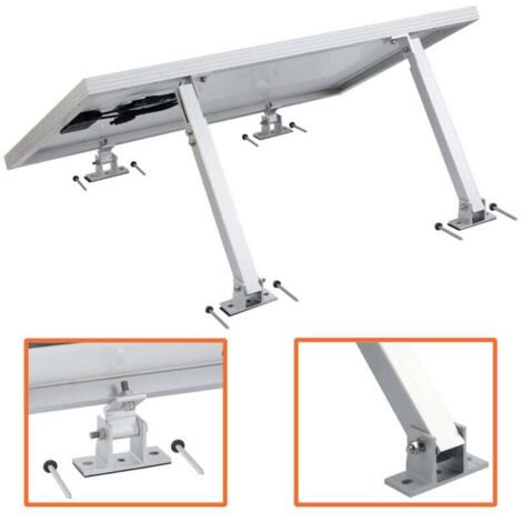 Kit Montage PV Toit Tuiles - Support Panneau Solaire 2 Panneaux Avec Rails 30cm