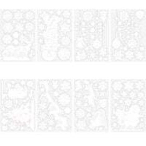 TELAIN Lot de 16 autocollants muraux pour fenêtre - Motif bonhomme de