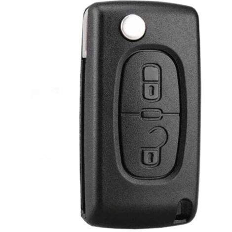 Boutons Coque Clé Compatible CE0536 clé à Rabat Pliable pour Peugeot 207 307 308 407 408 3008 5008 Citroen C2 C3 C4 C5 C6 C8 (2 Boutons, CE0536) (1/4)