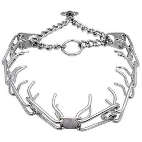 Collier de dressage pour chien, chaîne de stimulation en acier inoxydable 304, chaîne de contrôle réglable de 3,5 mm (24 pouces à 60 cm)