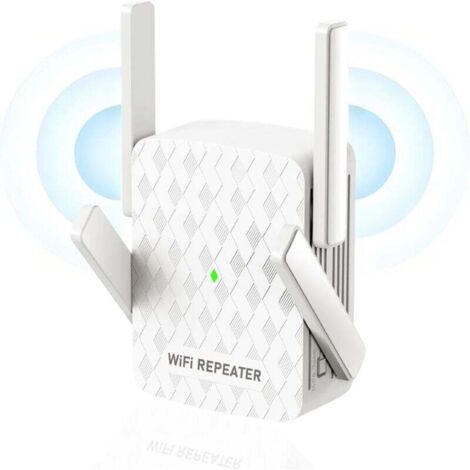 Amplificateur WiFi Le Plus Rapide en 2024, Couverture Domestique Jusqu'à 10000 Pieds Carrés, 35 Appareils, Répéteur Internet sans Fil 1200 Mbps avec Port RJ45, Double Bande 2.4G/5G, 4 Antennes (1/5)