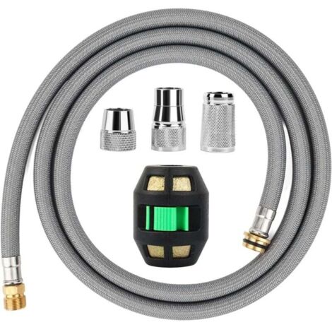Flexible de Douche Flexible Extensible Pour Robinet (1500 mm, Avec Boule de Poids et 3 Adaptateurs) Pièce n° 48293000