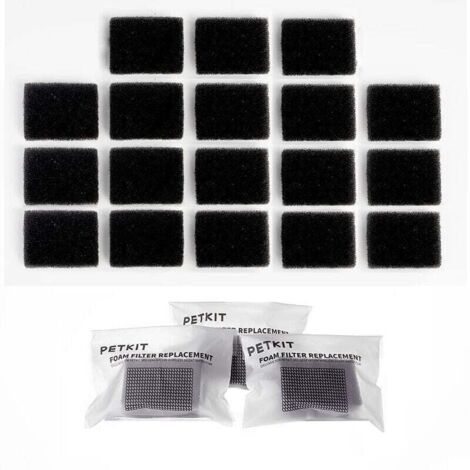 Paquet de 18 filtres en mousse de remplacement compatibles PETKITEversweet 3 Pro/Solo 2/Solo SE pour pompes sans fil, fontaines d'eau pour animaux de compagnie (1/4)