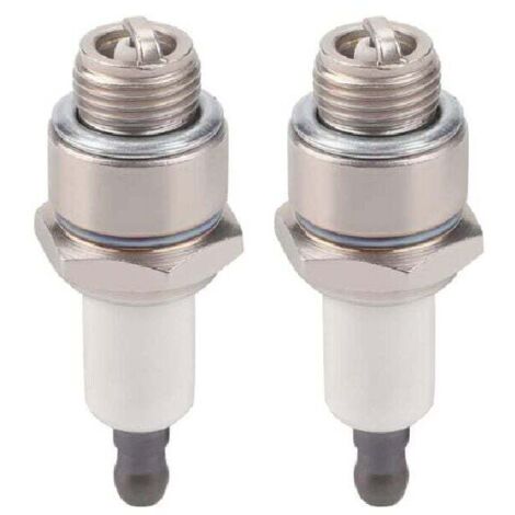 Lot de 2 bougies d'allumage RJ19LM pour Briggs & Stratton 796112, 802592, 5095D Champion J19LM