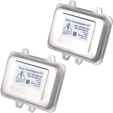 Ballast de phare au xénon HID de remplacement pour 5DV 009 000-00 5DV009000 Compatible avec Cadillac Escalade BMW E60 Town & Country Série 5 Jaguar Volkswagen Lincoln Chrysler (lot de 2)