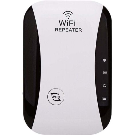 Répéteur WiFi Booster 300Mbps Extenseur sans Fil Amplificateur de Signal du Réseau(WPS, Installation Facile,1 Port Ethernet, Antennes Intégrées, 2.4GHz) Augmentation de la Couverture WiFi (1/4)