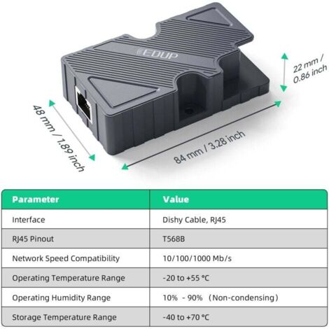 XLTTYWL Adaptateur Starlink Mini 12 V, Convertisseur Booster DC-DC 144 W, Alimentation Mini 12 V à 48 V 3 A Max Starlink Avec Câble DC 5 X 2,1 Mm Pour Mini Starlink Dishy
