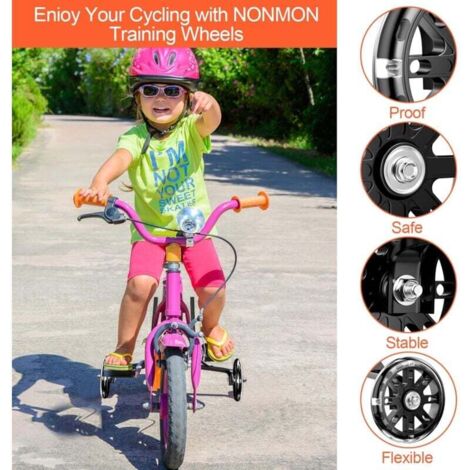 VéLo Roue Auxiliaire 1 Paire de Roues d'entraînement de vélo Stronger