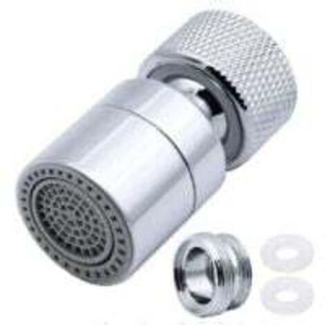 360° Pivotant Aérateur de Robinet Laiton 2 Modes Réglable Cuisine Robinet Filtre Barboteur avec Adaptateur de Buse - pour Robinets avec Buse à Filetage Externe M22 ou Fil Interne M24 (1/5)