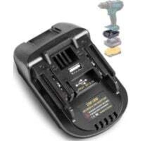 Adaptateur de batterie TPDL DM18M pour outils à batterie Makita 18 V, adaptateur TPDL avec port USB pour convertir en batterie Dewalt 20 V, pour batterie Milwaukee M18 18 V en outils Makita, (Radio