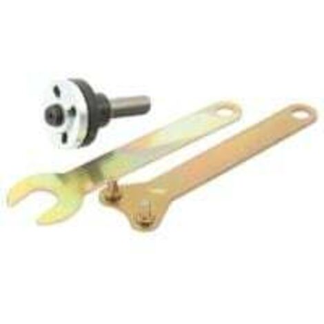 Adaptateur de mandrin de perceuse 10 mm 3/8 pouces, support de disque pour meuleuse d'angle, 2 jeux de clés 3 en 1 (1/4)