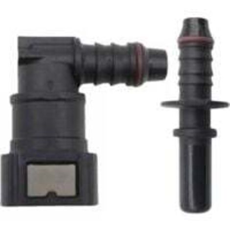 2pcs Raccord durite Essence, Connecteur de Tuyau de Carburant Coude Femelle,9.89 Tuyau de Ligne de Carburant Raccord Rapide id8 Raccord Rapide Traversant Raccord de Voiture