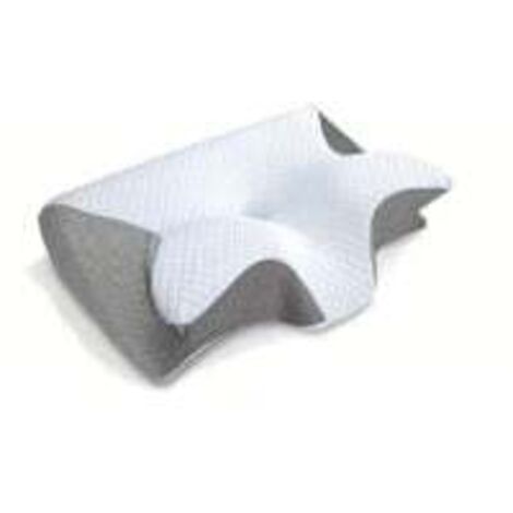 Oreiller Ergonomique Cervical, 2 en 1 Oreiller Orthopédique à Mémoire de Forme pour la Nuque, Coussin pour Dormir sur Le Côté et sur Le Dos, 62x37x12cm (Gris)