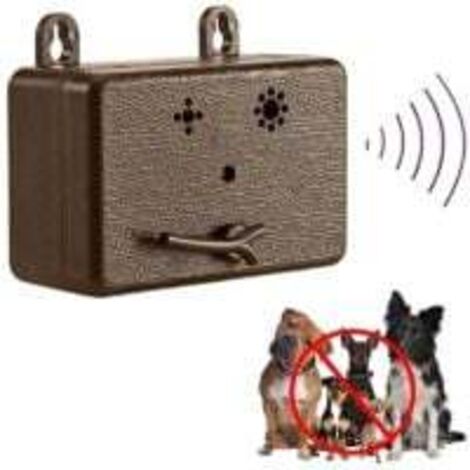 Répulsif d'écorce à ultrasons pour chiens, portée de 50 pieds, bouchon d'écorce extérieur et intérieur marron