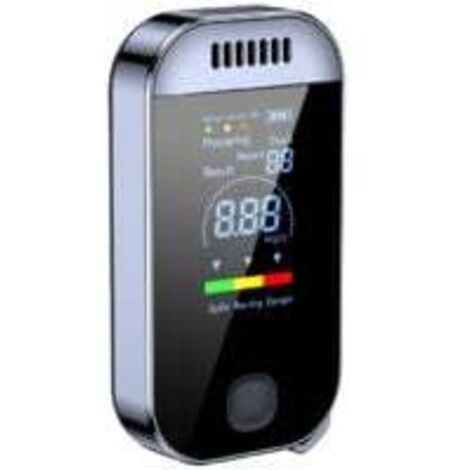 Testeur d'alcool avec affichage numérique LED couleur et charge USB pour usage personnel Capteur semi-conducteur avec alarme Noir (1/5)