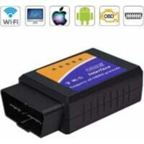 Appareil de diagnostic OBD2 WiFi, appareil de diagnostic de voiture OBD2 ELM327, scanner de diagnostic OBD II pour tous les véhicules, connecteur de voiture de code d'erreur universel pour tablette sm