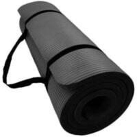Tapis de gymnastique et de yoga Pilates antidérapant pour femme, épaisseur 1 cm, avec sangles, TPE, 183 x 60 x 1 cm