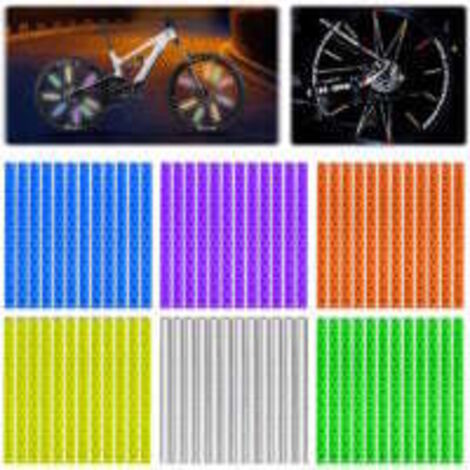 Réflecteurs de Rayons [72 pièces] - 360° Visibilité et Montage Facile – Catadioptres pour vélos composés de matière réfléchissante (1/5)