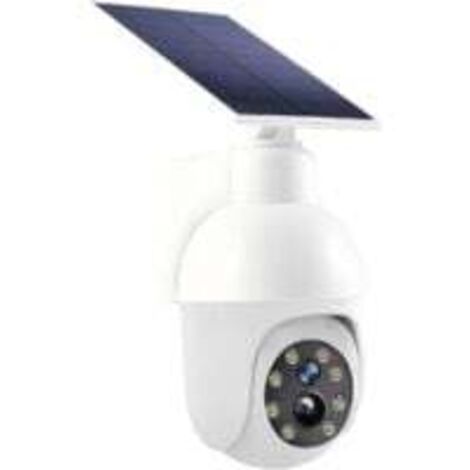 Projecteur solaire ultra-lumineux à 360 degrés, caméra de vidéosurveillance virtuelle, détecteur de mouvement extérieur, projecteur étanche IP66, fausse caméra dôme PTZ sans fil pour porche, jardin, t